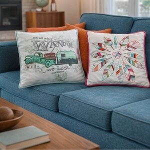 NEW Pottery Barn Kids Junk Gypsy Lot of 2 Pillow Cases Shams Boho Teenager Room